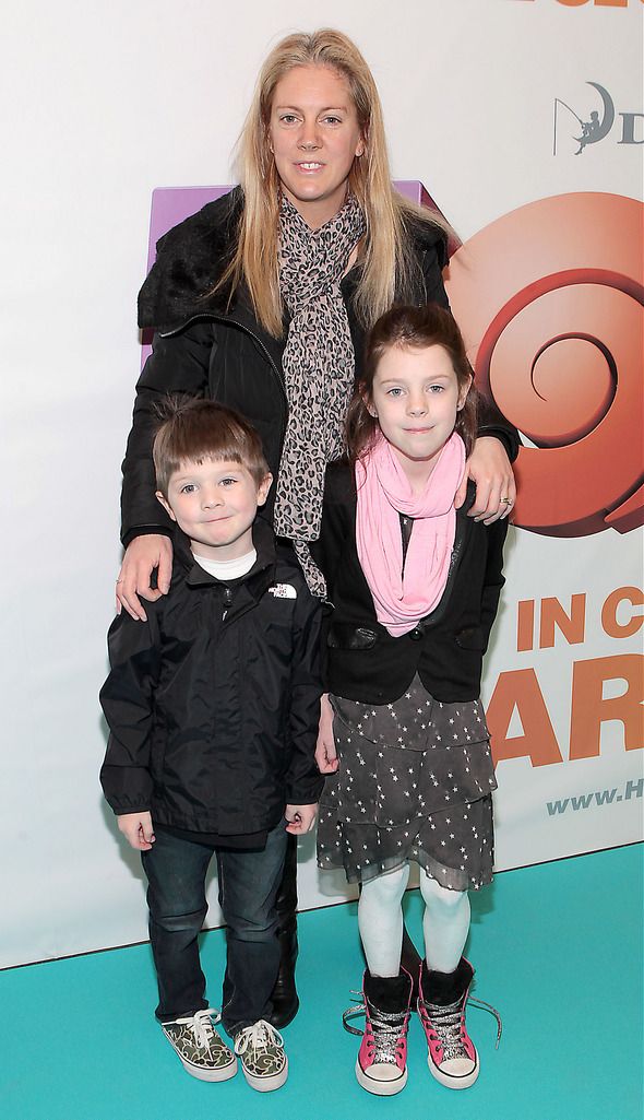 Natalie Tobin  with Chalie Tobin and Ellie Tobin  at the Irish Premiere screening of Home at  Odeon Cinema in Point Village ,Dublin.Picture:Brian McEvoy.