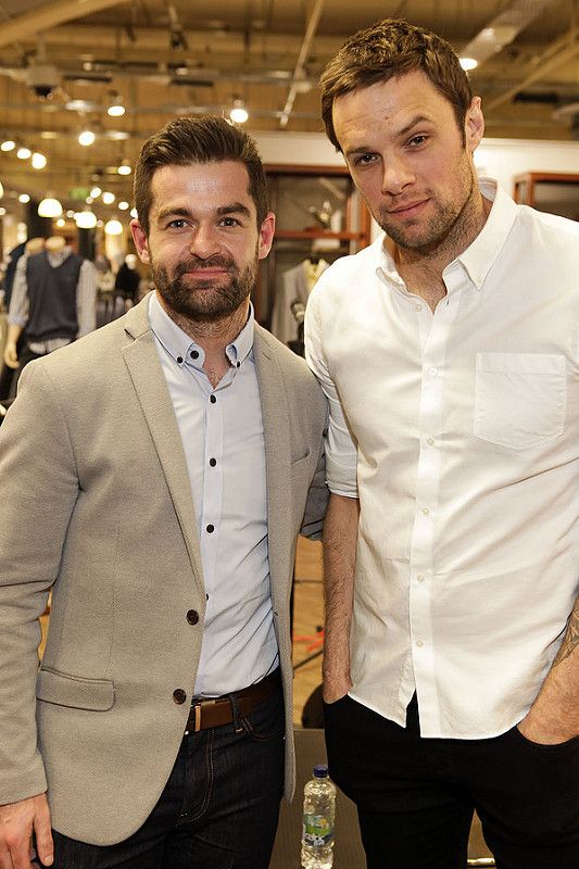 Bressie with Mike Sheridan Editor of Entertainment.ie  at Arnotts Mens Wear Live events in association with Entertainment.ie.