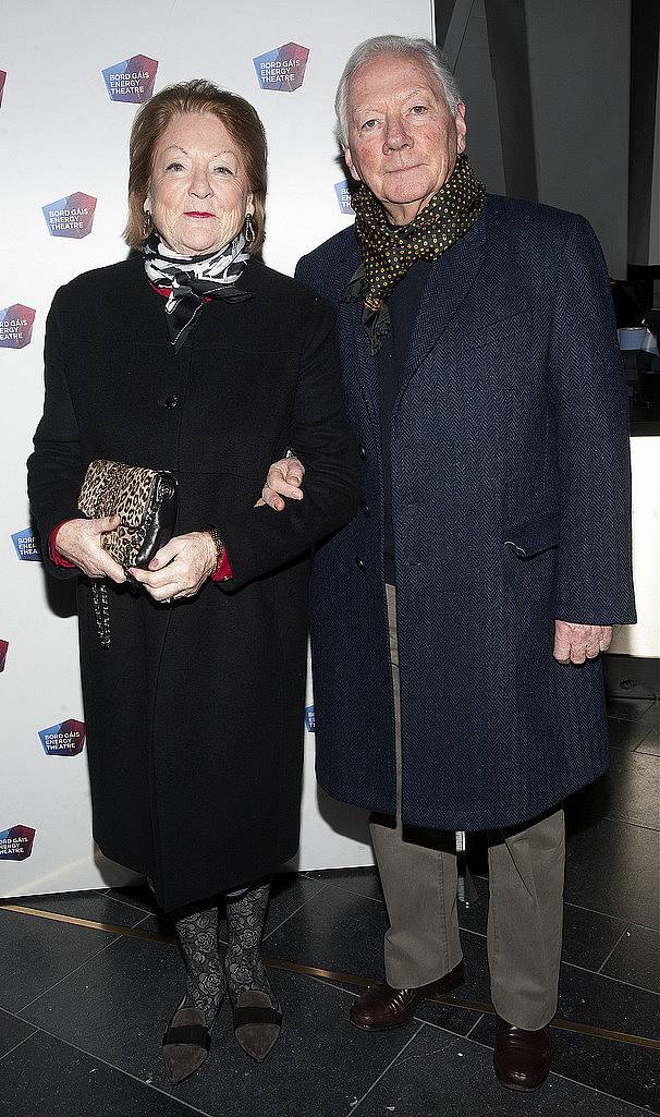 Kathleen Watkins and Gay Byrne  pictured at the opening night of Jesus Christ Superstar at The Bord Gais Energy Theatre, Dublin. Pic Brian McEvoy 