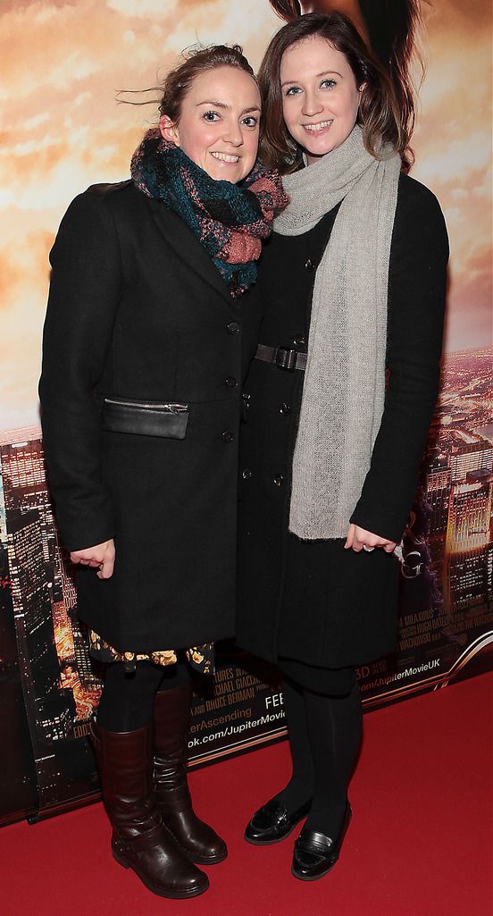 Joyce Power and  Siobhan Shannon at the Irish premiere screening of Jupiter Ascending at the Odeon Cinema in Point Village,Dublin..Picture:Brian McEvoy.
