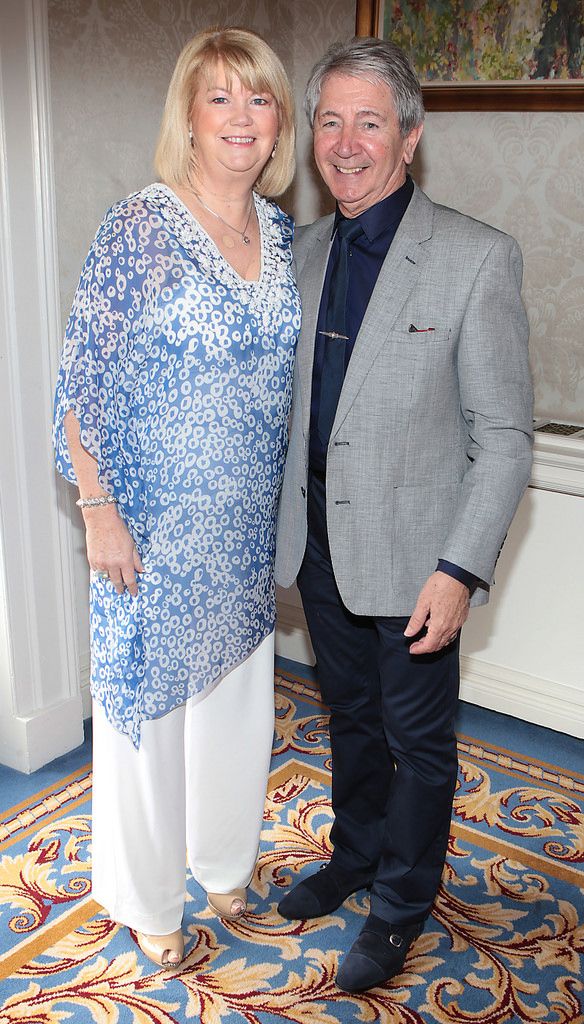 Miriam Ahern and Gary Kavanagh at The Cari Annual Charity Fashion Show and  Lunch hosted by Miriam Ahern at The Shelbourne Hotel Dublin. Pic: Brian McEvoy
