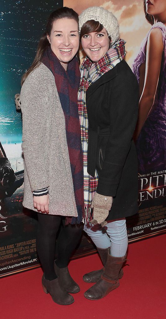 Triona Dillane and Kelsey Haas at the Irish premiere screening of Jupiter Ascending at the Odeon Cinema in Point Village,Dublin..Picture:Brian McEvoy