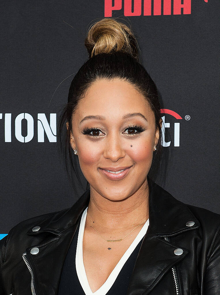 Tamera Mowry-Housley arrives at the Roc Nation Pre-GRAMMY Brunch on February 7, 2015 in Beverly Hills, California.  (Photo by Valerie Macon/Getty Images)