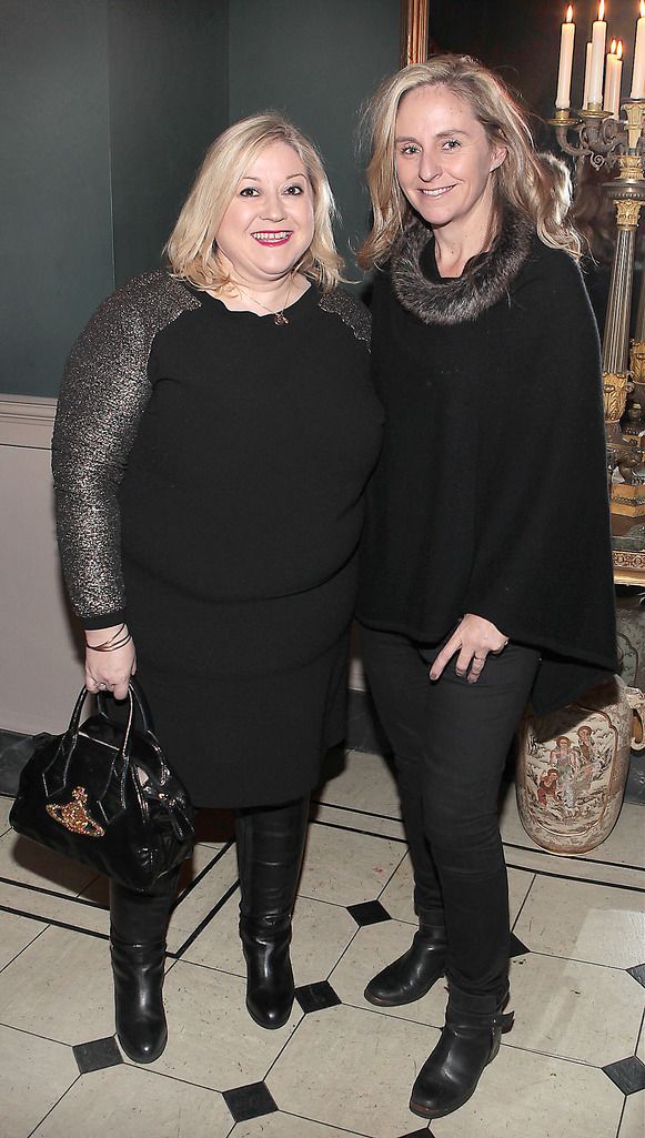 Carmel Breheny and Debbie O Donnell pictured at The Lancome Christmas Celebration at Number 10 Ormonde Quay ,Dublin ..Picture :Brian McEvoy.