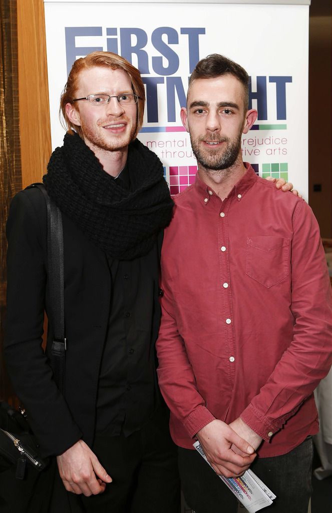 Pictured at the The Clarence Hotel Wellington Quay, Dublin at the launch of First Fortnight 2015 festival programme was Ross Flanagan and Aaronn Galbraith.

 Picture Conor McCabe Photography.