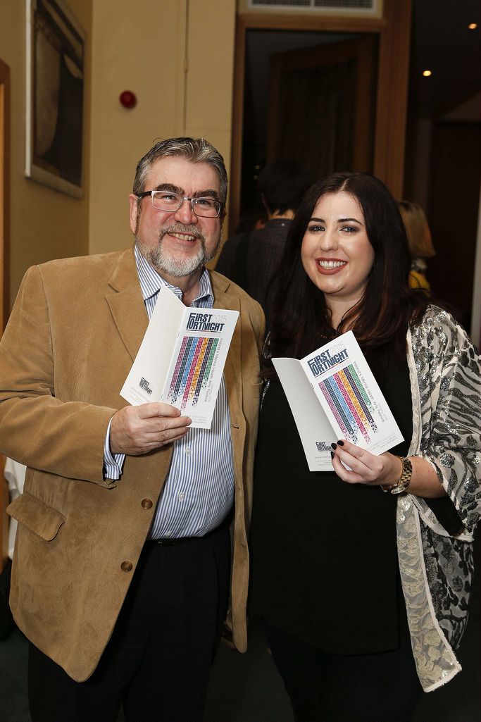 Pictured at the The Clarence Hotel Wellington Quay, Dublin at the launch of First Fortnight 2015 festival programme was James Foley and his daughter Deirdre.

Picture Conor McCabe Photography.