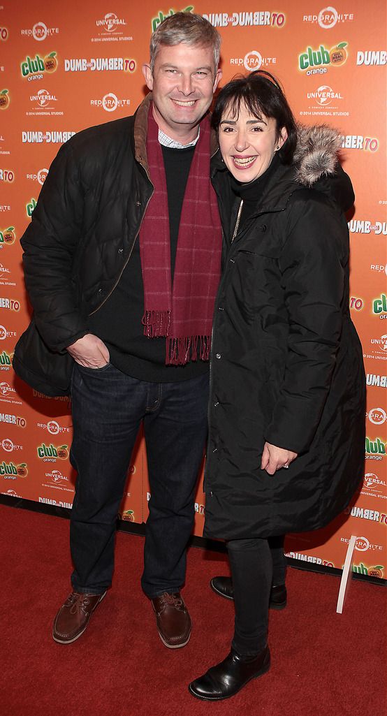 Paul Marshall and Fi Marshall  at The Irish Premiere screening of Dumb and Dumber To at The Savoy Cinema Dublin.Pic:Brian McEvoy.