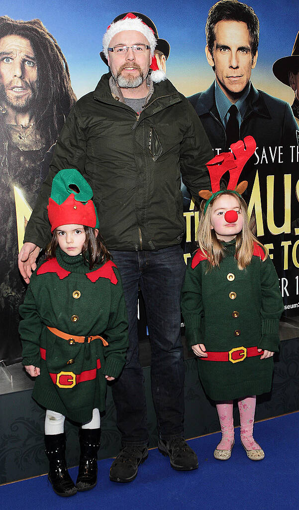 Kate O'Hare, Keith O'Hare and Sophie O'Hare  at The Irish Premiere screening of Night at the Museum -Secret of the Tomb at the Lighthouse Cinema ,Dublin.Pic:Brian McEvoy.