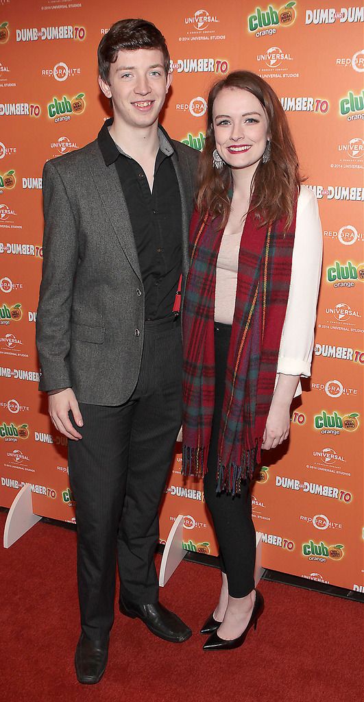 Thomas Gorman and Katie McGoey at The Irish Premiere screening of Dumb and Dumber To at The Savoy Cinema Dublin.Pic:Brian McEvoy.