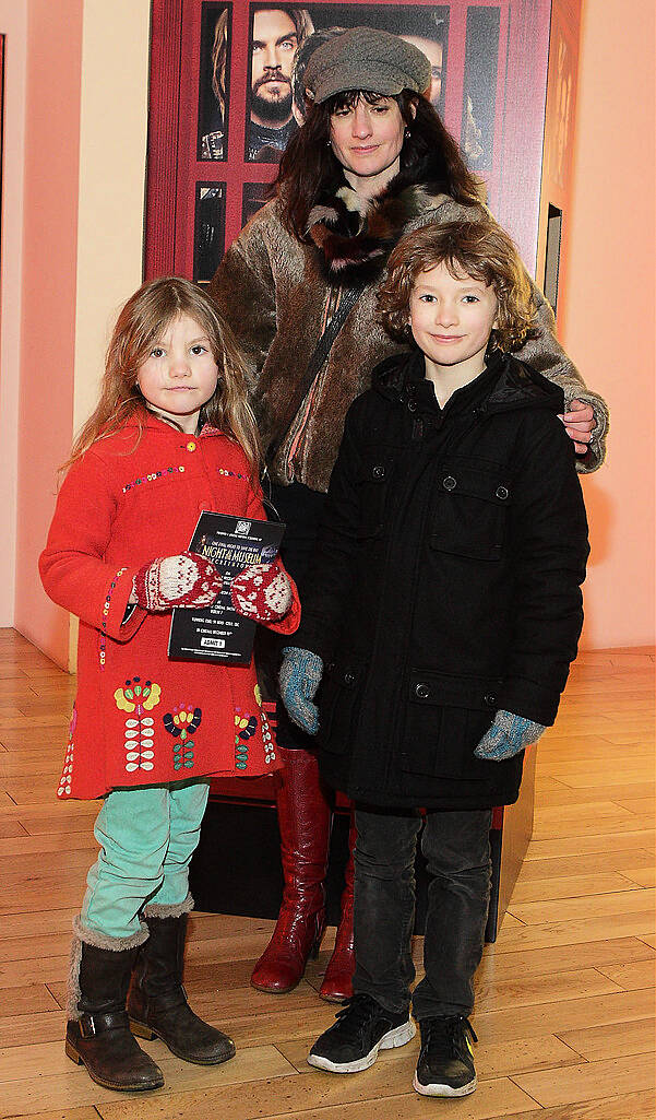 Louise Hendrickson, Max Hendrickson and Mira Hendrickson   at The Irish Premiere screening of Night at the Museum -Secret of the Tomb at the Lighthouse Cinema ,Dublin.Pic:Brian McEvoy