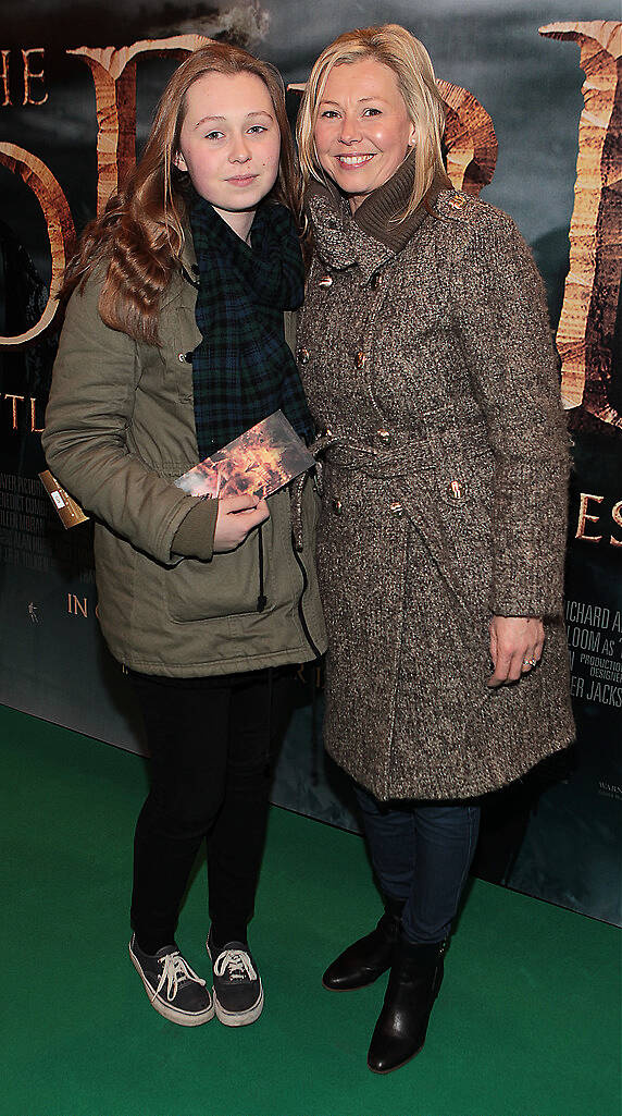 Chloe Kavanagh and Orla Kavanagh at The Irish Premiere screening of The Hobbit the battle  of the five armies at the Savoy Cinema Dublin.Pic:Brian McEvoy.