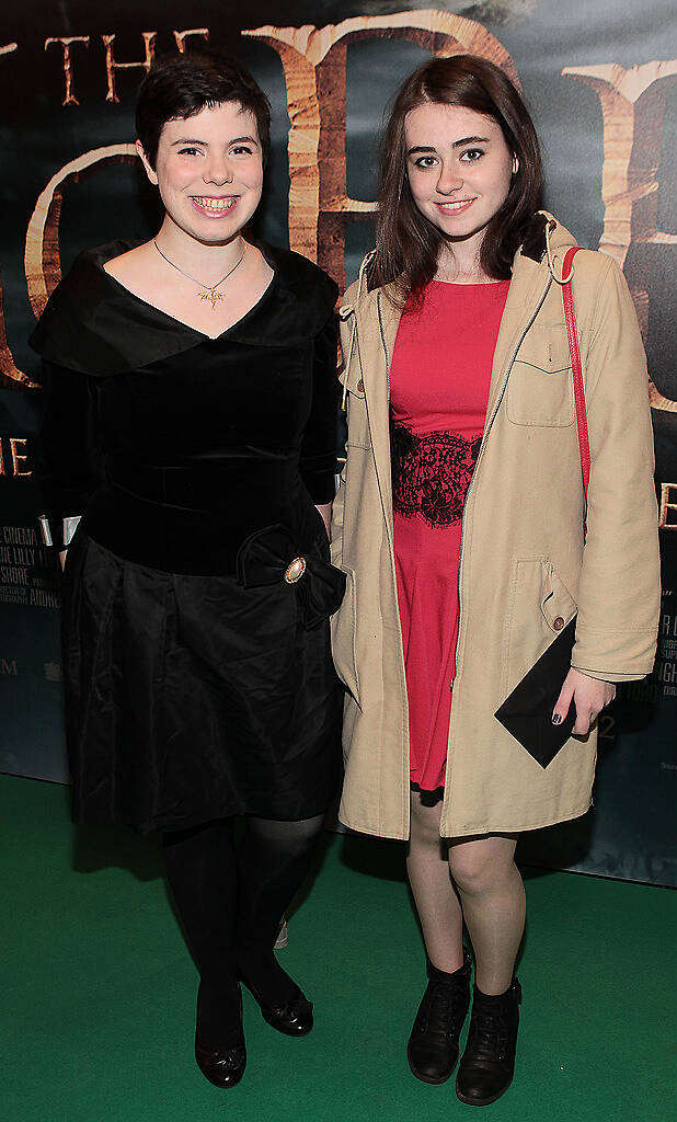 Rachel Sherlock and Aisling Connolly at The Irish Premiere screening of The Hobbit the battle  of the five armies at the Savoy Cinema Dublin.Pic:Brian McEvoy.