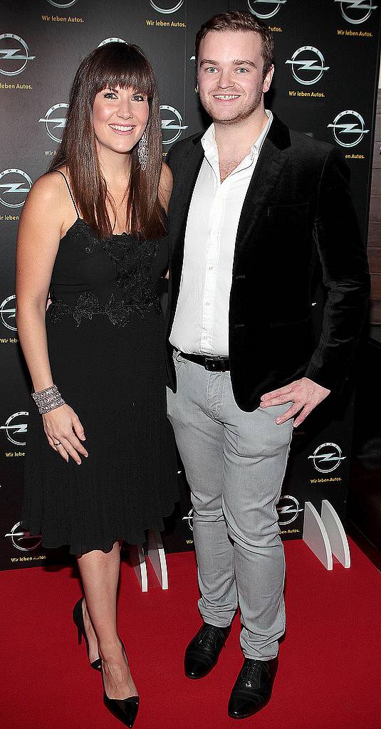 Laura Condron and Mark McGrath at the launch of the new Opel Corsa at The Dylan Hotel Dublin.Picture:Brian mcevoy.