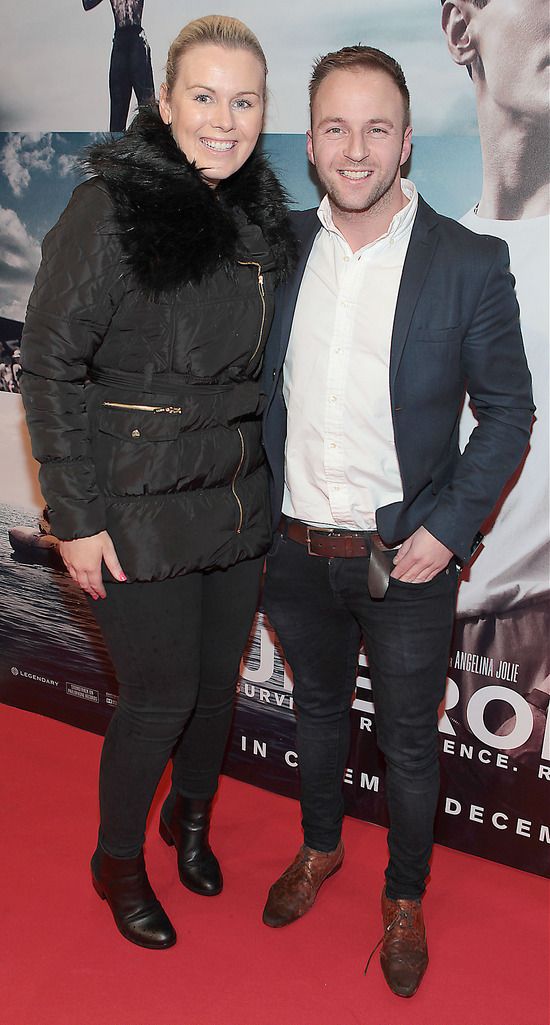 Catriona O Connor and Wayne Lawlor at The Irish Premiere of  Unbroken at  The Screen Cinema ,Dublin . The film was directed by Angelina Jolie.  .Picture :Brian McEvoy.