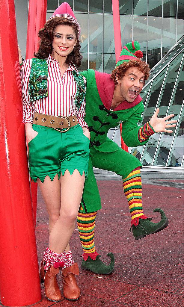 â€˜Having an Elftastic Time! .Actors  Ben Forster and  Love/ Hateâ€™s Aoibhinn McGinnity pictured prior to Elf the musicals  European Premiere at The Bord Gais Energy Theatre ,Dublin...Picture:Brian McEvoy.No repro fee for one use..The Broadway Musical. Elf will play from December 16th until January 10th. Tickets from â‚¬20.00 are on sale now. For more see <a href="http://www.bordgaisenergytheatre.ie...The" rel="nofollow">www.bordgaisenergytheatre.ie...The</a> show based on the beloved  2003 New Line Cinema hit starring Will Ferrell, ELF is the hilarious tale of Buddy, a young orphan child who mistakenly crawls into Santaâ€™s bag of gifts and is transported back to the North Pole! .Ben Forster stars in the leading role and joining Ben is  Irish stage and screen star AoibhÃ­nn McGinnity in the role of Jovie. ..The show will feature sensational sets, magical music and all the magic of Christmas you could possibly wish for!  