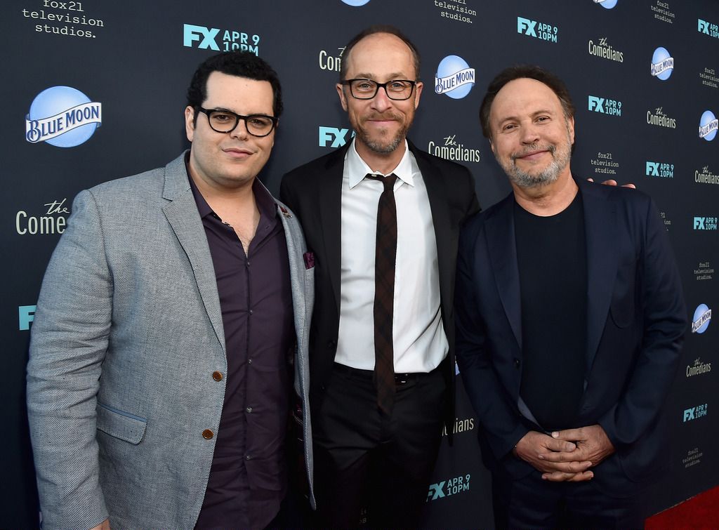 SANTA MONICA, CA - APRIL 06:  Actors Josh Gad, executive producer Ben Wexler and Billy Crystal attend the premiere of FX's "The Comedians" at The Broad Stage on April 6, 2015 in Santa Monica, California.  (Photo by Alberto E. Rodriguez/Getty Images)