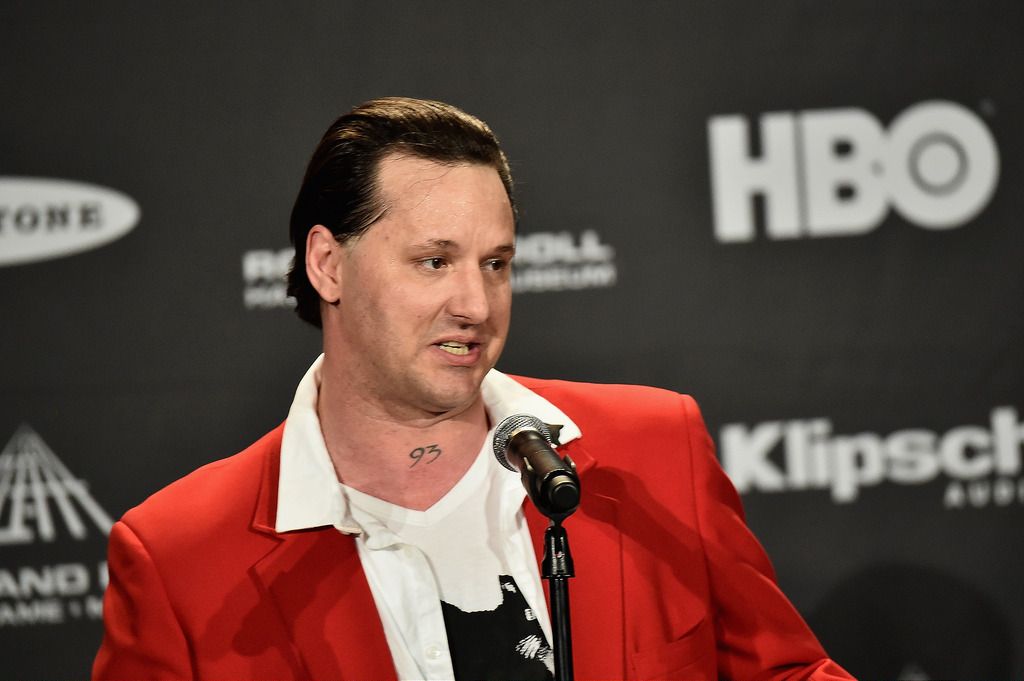 CLEVELAND, OH - APRIL 18:  Musician Jason Richie speaks on stage at the 30th Annual Rock And Roll Hall Of Fame Induction Ceremony at Public Hall on April 18, 2015 in Cleveland, Ohio.  (Photo by Michael Loccisano/Getty Images)