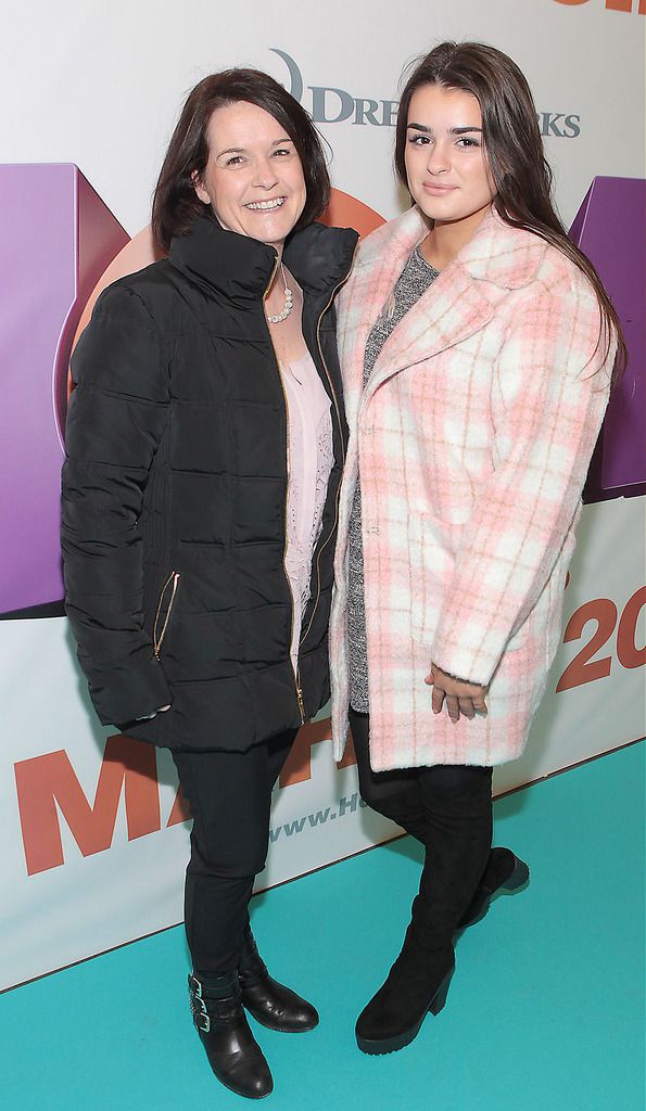 Maureen McCamley and Holly McCamley at the Irish Premiere screening of Home at  Odeon Cinema in Point Village ,Dublin.Picture:Brian McEvoy.