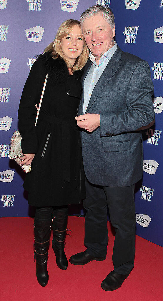 Kathy Kenny and Pat Kenny  at the opening night of Jersey Boys at the Bord Gais Energy Theatre,Dublin,.Picture:Brian McEvoy.