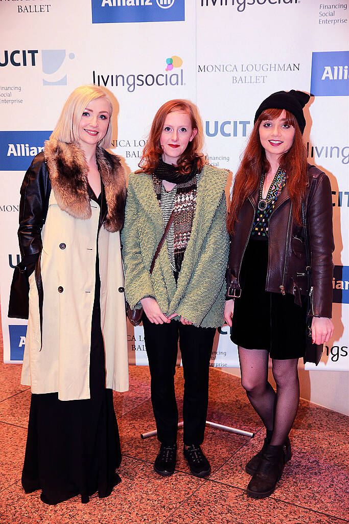 Pictured at the Nutcracker christmas ballet are: Lianne Keighery, Lorna Gardner and Niamh Keenan. The ultimate Christmas ballet, The Nutcracker presented by Monica Loughman Ballet in association with LivingSocial.com took place on the 20th and 21st December at the Convention Centre Dublin. A classic Christmas tale, The Nutcracker tells the magical story of a little girl called Clara who dreams that one of her toys, the handsome Nutcracker Prince, comes to life and takes her off to the land of sweets.  On their enchanted journey they meet the sugar plum fairy, battle with mouse armies and dance with performers from all over the world. Picture:Arthur Carron