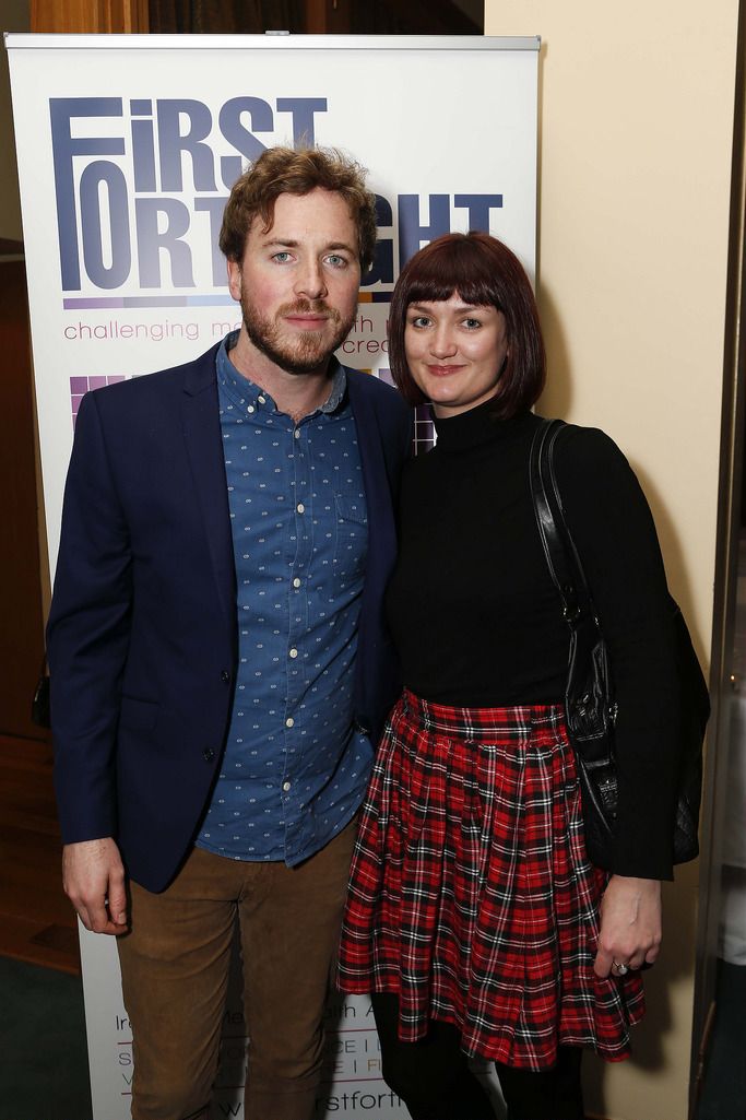 Pictured at the The Clarence Hotel Wellington Quay, Dublin at the launch of First Fortnight 2015 festival programme was Paddy Hanna and Jill Redmond.

 Picture Conor McCabe Photography.