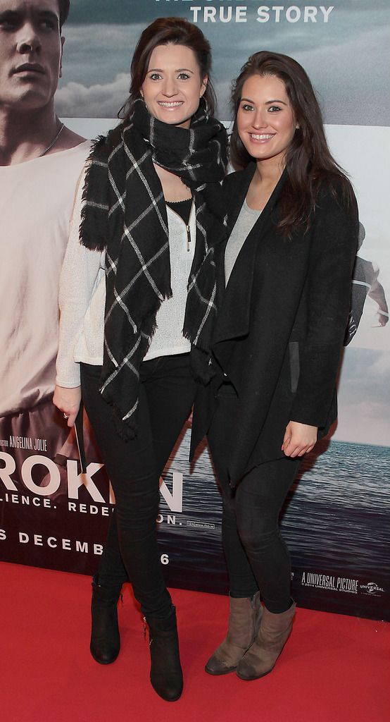 Elisabeth O Connor and Sarah O Connor  at The Irish Premiere of  Unbroken at  The Screen Cinema ,Dublin . The film was directed by Angelina Jolie.  .Picture :Brian McEvoy.