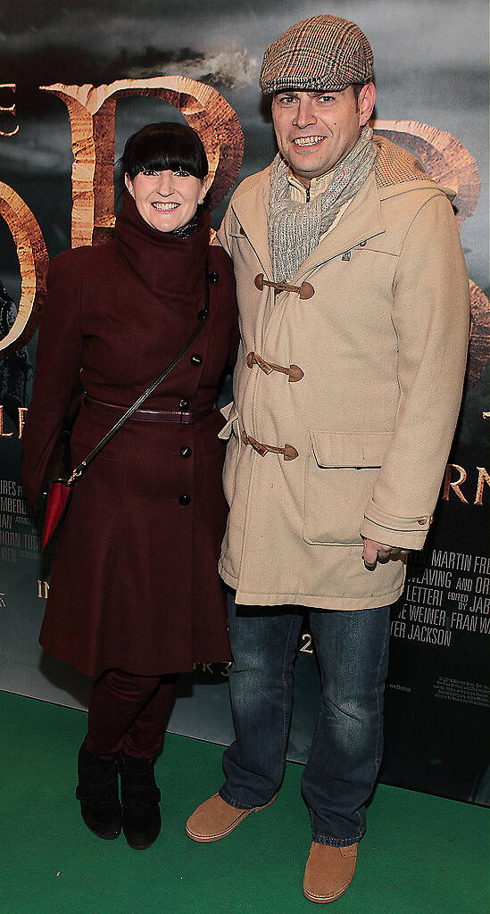 Alison O Brien and Dean Johnson at The Irish Premiere screening of The Hobbit the battle  of the five armies at the Savoy Cinema Dublin.Pic:Brian McEvoy.