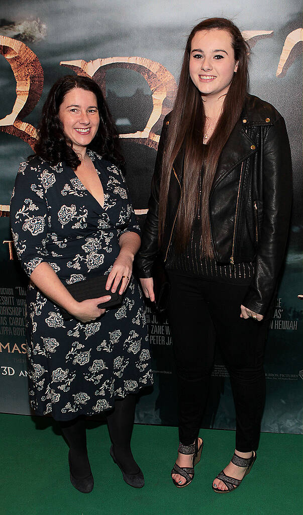 Catherine Shaw and Heather Shaw at The Irish Premiere screening of The Hobbit the battle  of the five armies at the Savoy Cinema Dublin.Pic:Brian McEvoy.