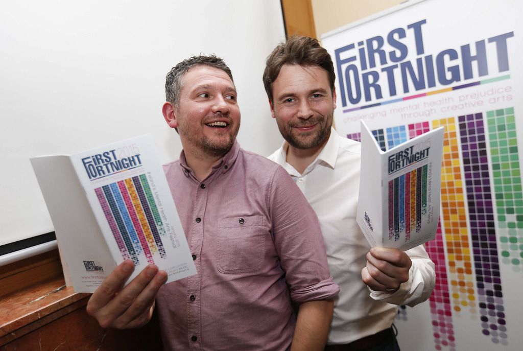 Pictured at the The Clarence Hotel Wellington Quay, Dublin at the launch of First Fortnight 2015 festival programme was First Fortnight co founders JP Swaine and David Keegan.

Picture Conor McCabe Photography.