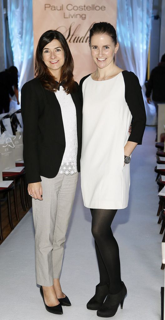 Catherine Conroy and Tara Kelly at the launch of Paul Costelloe Living Studio, an exclusive capsule womenswear collection for Dunnes Stores - photo Kieran Harnett