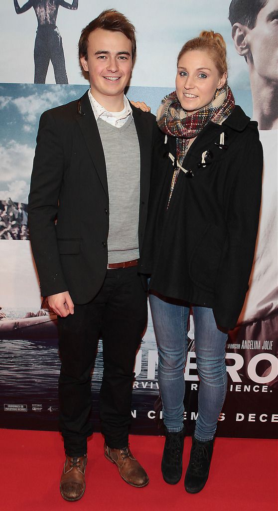 Emmet Lawlor and Claire Mahony at The Irish Premiere of  Unbroken at  The Screen Cinema ,Dublin . The film was directed by Angelina Jolie.  .Picture :Brian McEvoy.