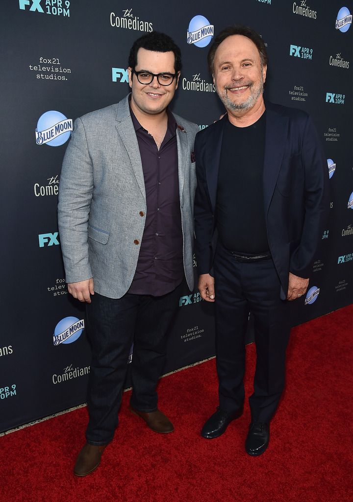 SANTA MONICA, CA - APRIL 06:  Actors Josh Gad and Billy Crystal attend the premiere of FX's "The Comedians" at The Broad Stage on April 6, 2015 in Santa Monica, California.  (Photo by Alberto E. Rodriguez/Getty Images)