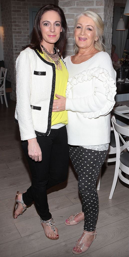 Joanne Hunter and Marie McCrossan at The Mademoiselle and Coco Boutique charity fashion show in aid of Focus Ireland at Clodagh's Kitchen  in Blackrock,Dublin.Picture: Brian McEvoy.