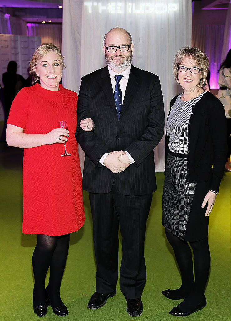 Nicola Wells, Paul O'Kane and Marion O'Brien at The Loop VIP Suite to celebrate the opening of the all new Loop at Terminal 1 Dublin Airport. Following a â‚¬8m investment, the all new Loop showcases the best of Irish and international brands and offers consumers a radically improved shopping experience at Irelandâ€™s main international gateway. Photo Kieran Harnett