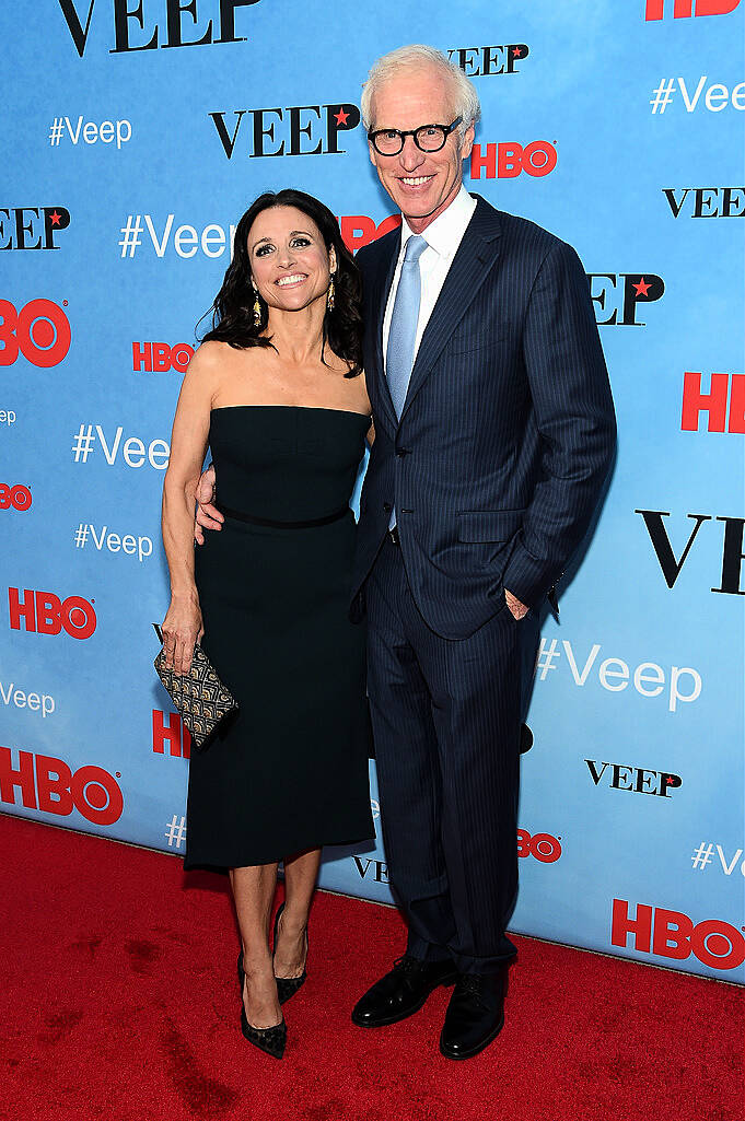 NEW YORK, NY - APRIL 06:  Actress Julia Louis-Dreyfus (L) and Brad Hall attend the "VEEP" Season 4 New York Screening at the SVA Theater on April 6, 2015 in New York City.  (Photo by Jamie McCarthy/Getty Images)