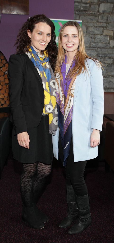 Ciara Silke and Emer Dolan at the Bank of Ireland Junk Kouture  Fashion competion final in association Repak at The 3 Arena,Dublin..Pictures:Brian McEvoy.