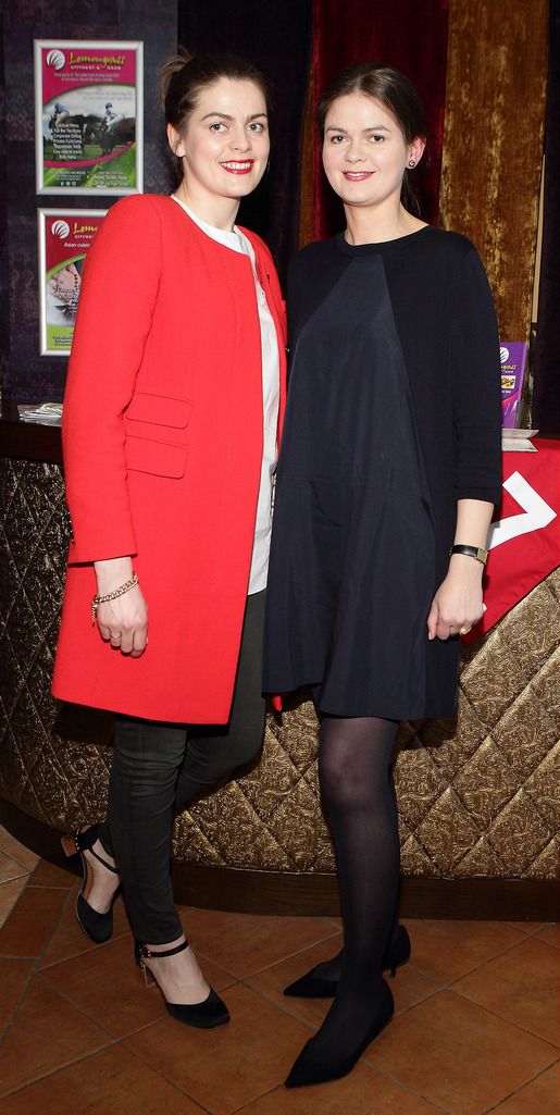 Deirdre Kelly and Grainne Prendegast  at the launch of the Lemongrass Citywest & Naas Leading Trainer and Jockey award for the Punchestown Festival in the Lemongrass restaurant in Naas.Pic:Brian McEvoy.