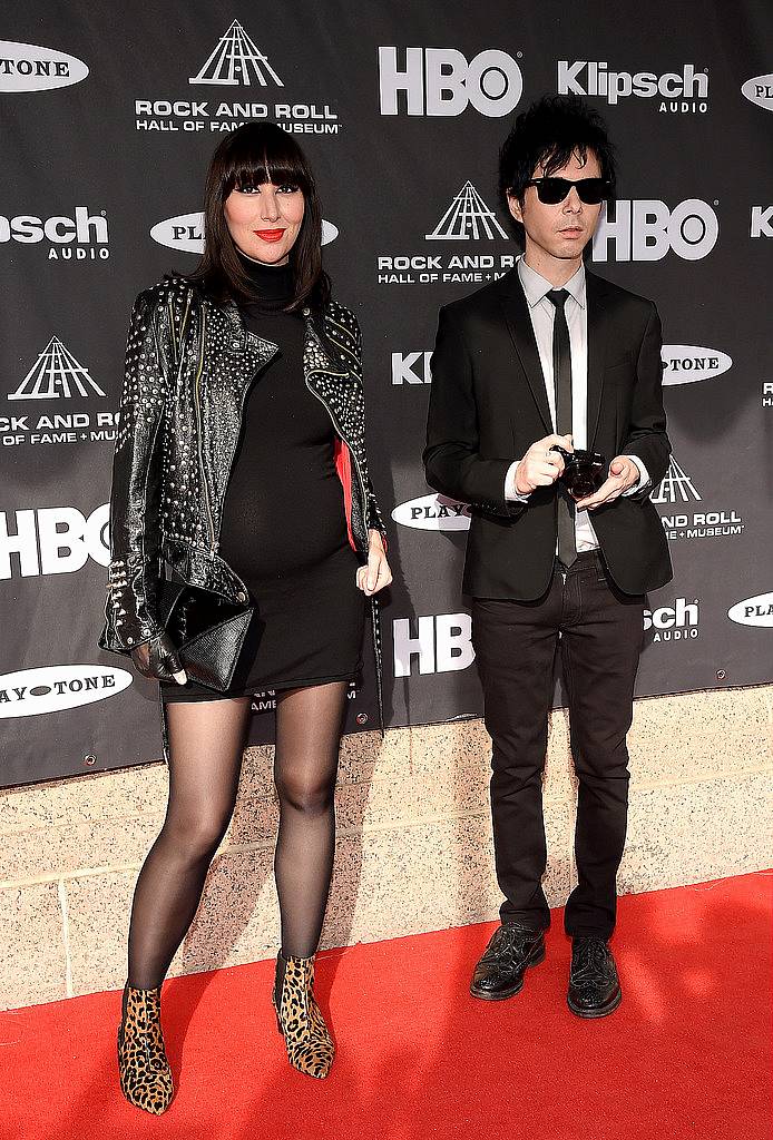 CLEVELAND, OH - APRIL 18:  Musicians Karen O (L) Nick Zinner of Yeah Yeah Yeahs and attends the 30th Annual Rock And Roll Hall Of Fame Induction Ceremony at Public Hall on April 18, 2015 in Cleveland, Ohio.  (Photo by Michael Loccisano/Getty Images)