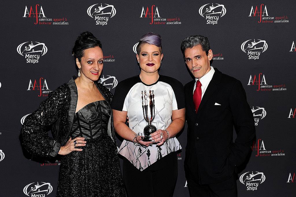 NEW YORK, NY - APRIL 27:  (L-R) Isabel Toledo, Kelly Osbourne and Ruben Toledo attend the 2015 AAFA American Image Awards on April 27, 2015 in New York City.  (Photo by Andrew Toth/Getty Images for American Image Awards)