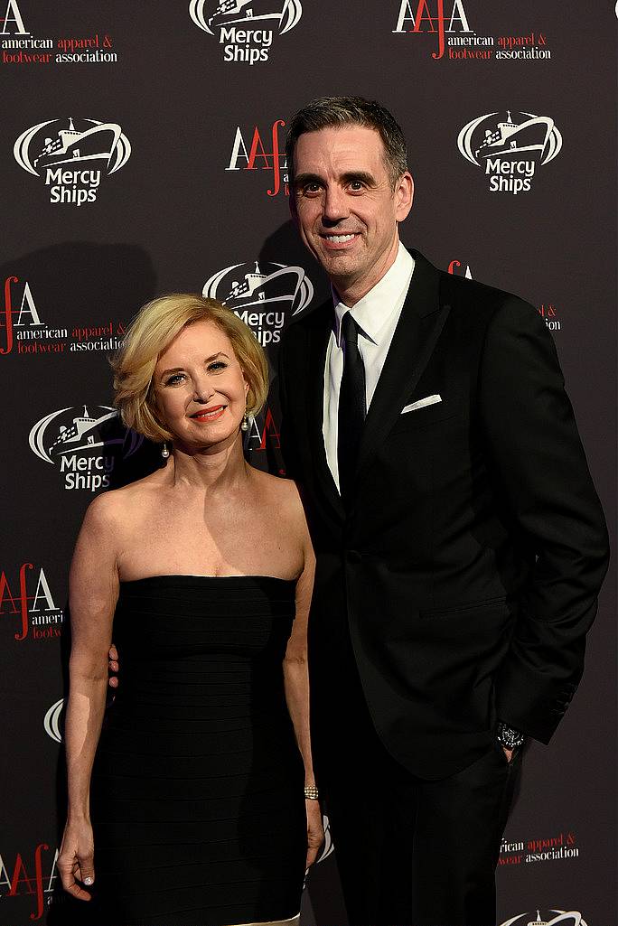 NEW YORK, NY - APRIL 27:  AAFA President & CEO Juanita D. Duggan (L) and CEO, President and President Holt Renfrew Mark Derbyshire attend the 2015 AAFA American Image Awards on April 27, 2015 in New York City.  (Photo by Andrew Toth/Getty Images for American Image Awards)