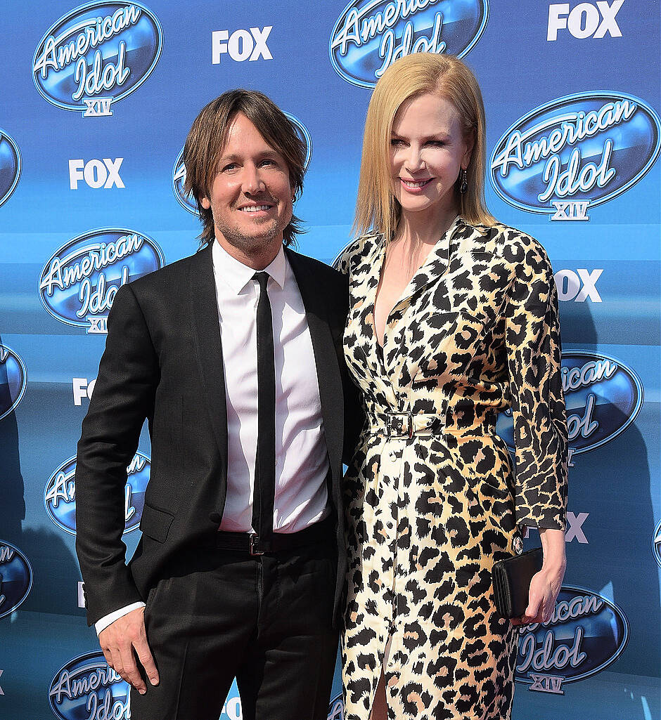 HOLLYWOOD, CA - MAY 13:  Keith Urban and Nicole Kidman attend the "American Idol" XIV Grand Finale event at the Dolby Theatre on May 13, 2015 in Hollywood, California.  (Photo by Jason Kempin/Getty Images)