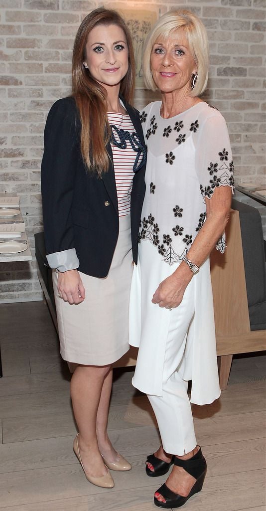 Nikki Hodgson and Debbie Hodgson at The Mademoiselle and Coco Boutique charity fashion show in aid of Focus Ireland at Clodagh's Kitchen  in Blackrock,Dublin.Picture: Brian McEvoy.