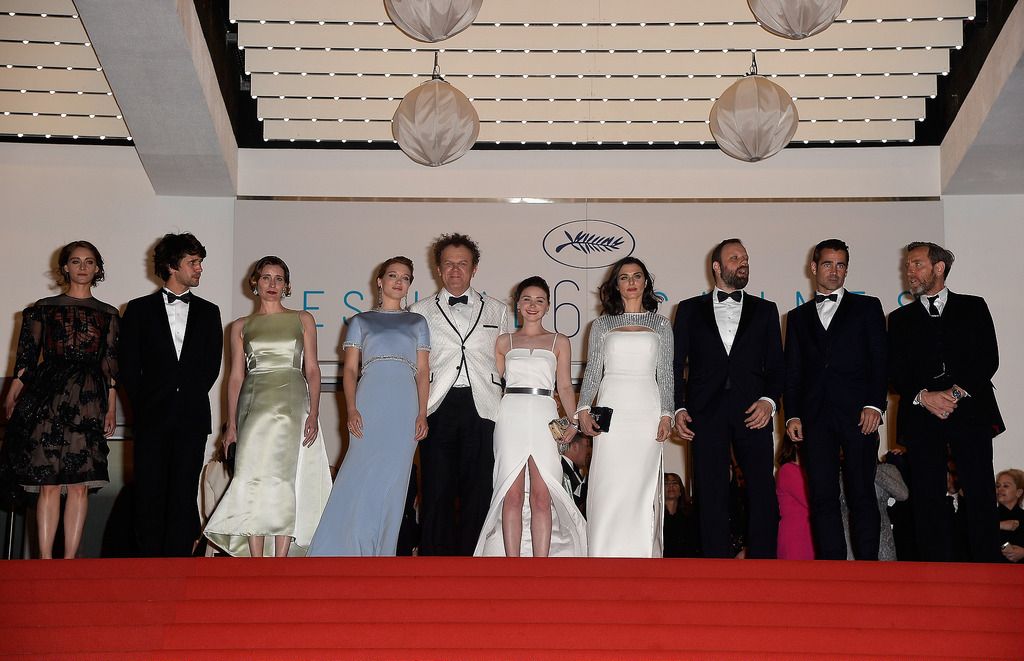 CANNES, FRANCE - MAY 15:(From L to R) Ariane Labed,Ben Whishaw,Angeliki Papoulia,Lea Seydoux,John C. Reilly,Jessica Barden,Rachel Weisz,Yorgos Lanthimos,Colin Farrell and Michael Smiley attend the Premiere of "The Lobster" during the 68th annual Cannes Film Festival on May 15, 2015 in Cannes, France.  (Photo by Pascal Le Segretain/Getty Images)