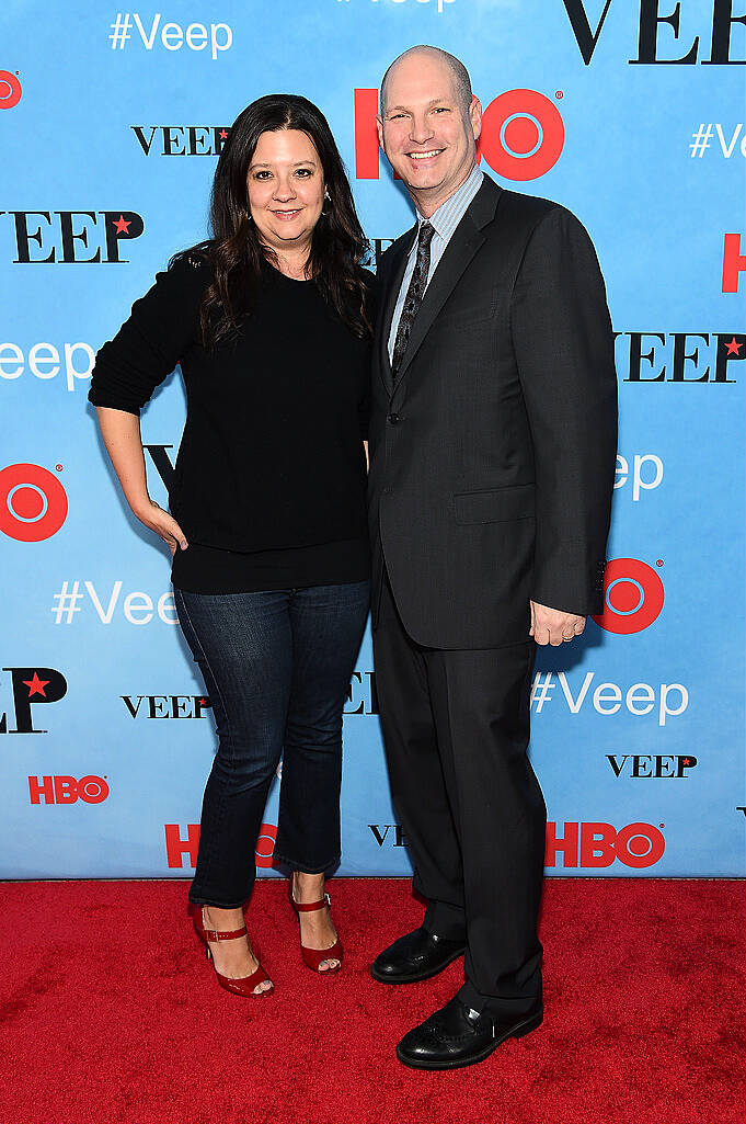 NEW YORK, NY - APRIL 06:  Producers Stephanie Laing (L) and Christopher Godsick attend the "VEEP" Season 4 New York Screening at the SVA Theater on April 6, 2015 in New York City.  (Photo by Jamie McCarthy/Getty Images)