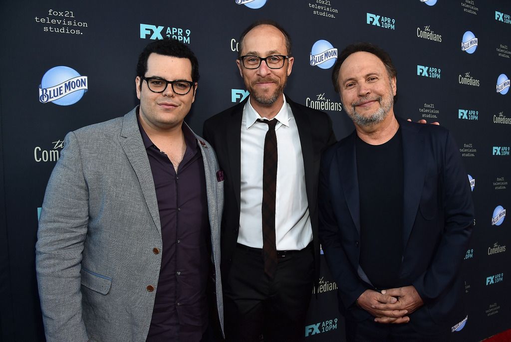 SANTA MONICA, CA - APRIL 06:  Actors Josh Gad, executive producer Ben Wexler and Billy Crystal attend the premiere of FX's "The Comedians" at The Broad Stage on April 6, 2015 in Santa Monica, California.  (Photo by Alberto E. Rodriguez/Getty Images)