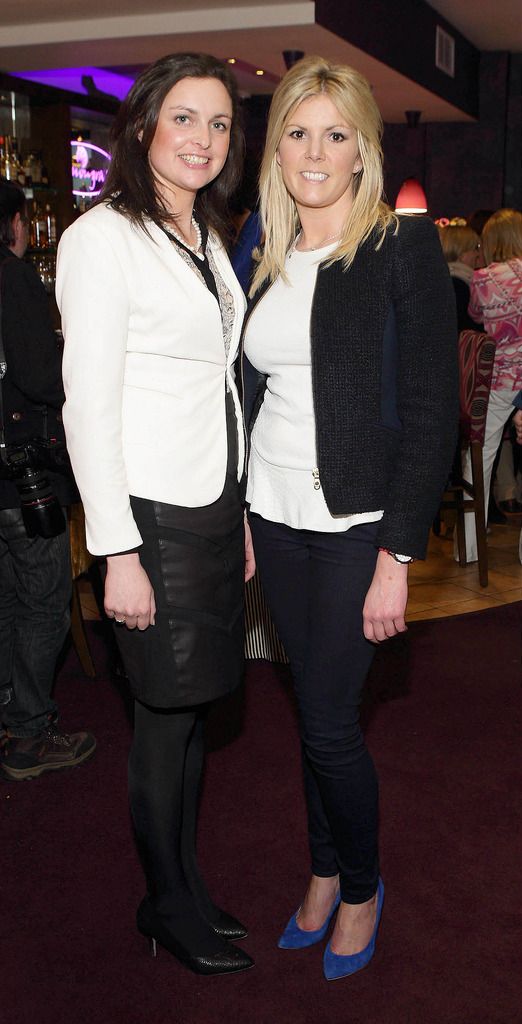 Sarah Gavin and Ciara Clarke  at the launch of the Lemongrass Citywest & Naas Leading Trainer and Jockey award for the Punchestown Festival in the Lemongrass restaurant in Naas.Pic:Brian McEvoy.