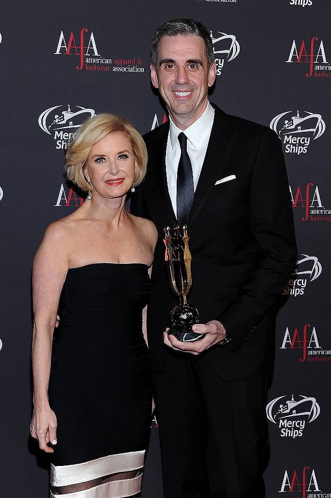 NEW YORK, NY - APRIL 27:  AAFA President & CEO Juanita D. Duggan (L) and CEO, President and President Holt Renfrew Mark Derbyshire attend the 2015 AAFA American Image Awards on April 27, 2015 in New York City.  (Photo by Andrew Toth/Getty Images for American Image Awards)