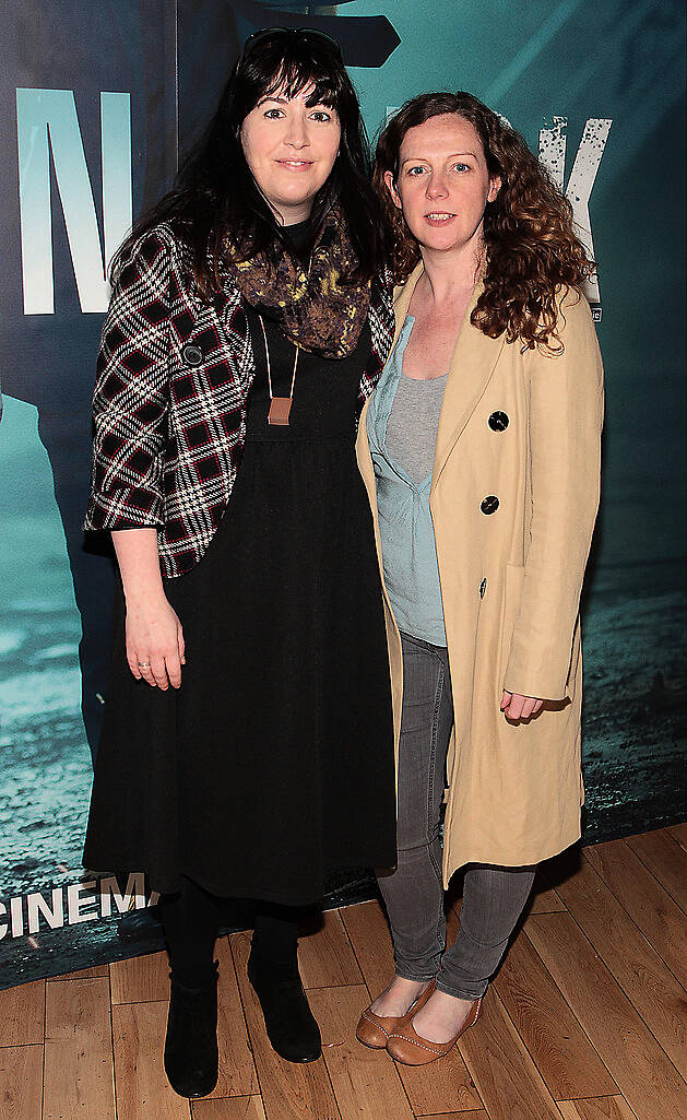 Amy O Hanlon and  Sarah Smyth pictured at the Irish  premiere screening of John Wick starring Keanu Reeves at the Lighthouse Cinema Dublin..Picture:Brian McEvoy.