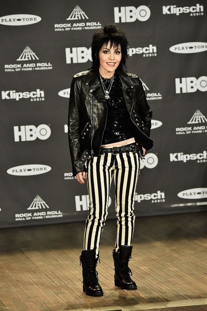 CLEVELAND, OH - APRIL 18:  Inductee Joan Jett of Joan Jett and The Blackhearts attends the 30th Annual Rock And Roll Hall Of Fame Induction Ceremony at Public Hall on April 18, 2015 in Cleveland, Ohio.  (Photo by Michael Loccisano/Getty Images)