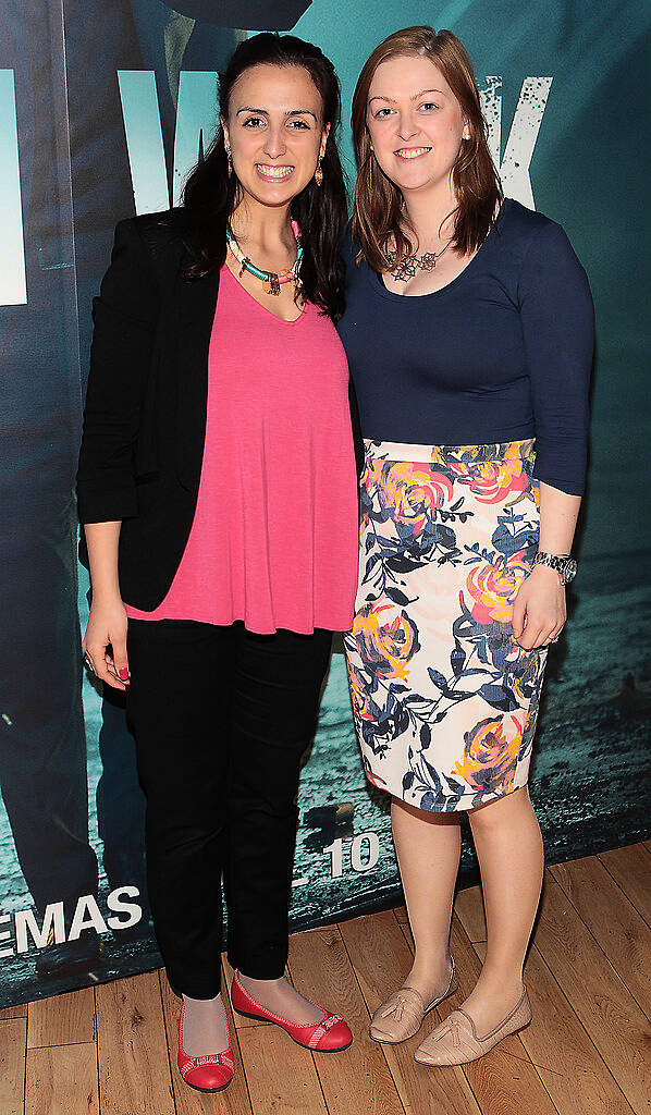 Carolina Gasi and Lisa Hickey pictured at the Irish  premiere screening of John Wick starring Keanu Reeves at the Lighthouse Cinema Dublin..Picture:Brian McEvoy.